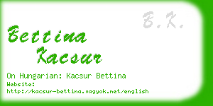 bettina kacsur business card